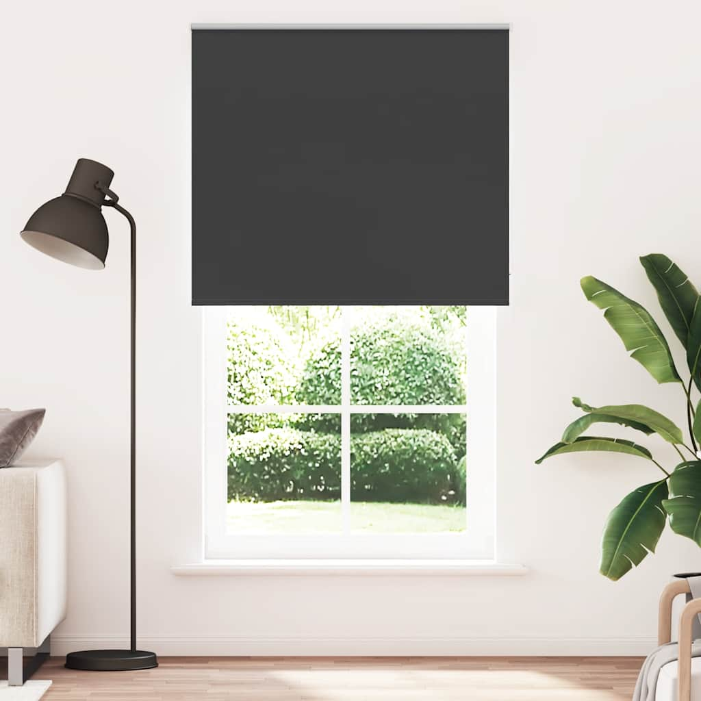 Jaluză cu role opace negru 130x210 cm lățime material 126,6 cm