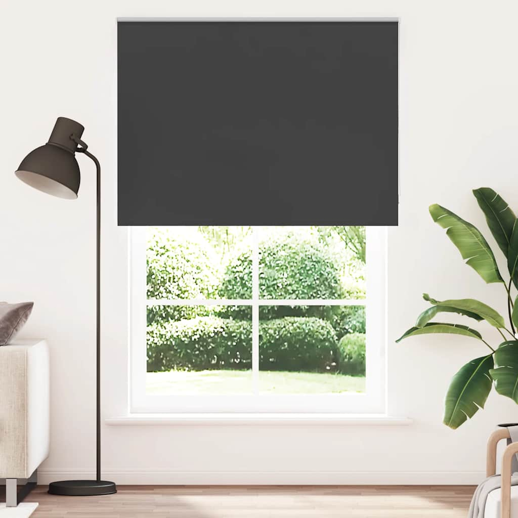 Jaluză cu role opace negru 145x210 cm lățime material 141,6 cm