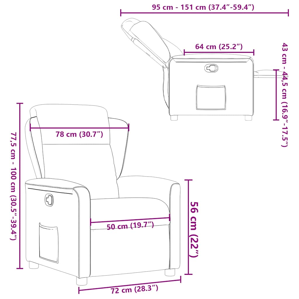 Fotoliu rabatabil, negru, material textil