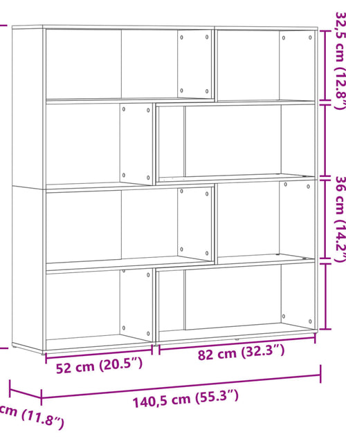 Încărcați imaginea în vizualizatorul Galerie, Bibliotecă de colț cu 4 niveluri gri sonoma 85x85x140 cm lemn
