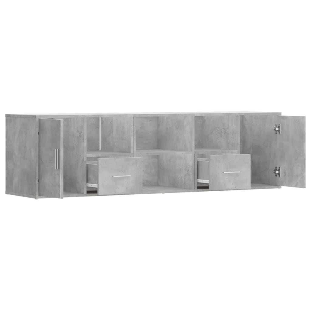 Dulap de colț, gri beton, 160x40x45 cm, lemn prelucrat