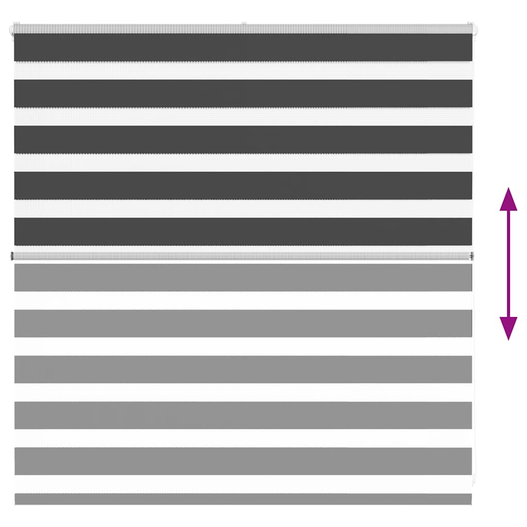 Jaluză cu zebră neagră lățime materială 145,9 cm poliester