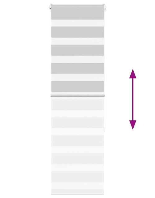 Загрузите изображение в средство просмотра галереи, Jaluzea tip zebra gri deschis lățime țesătură 40,9 cm poliester
