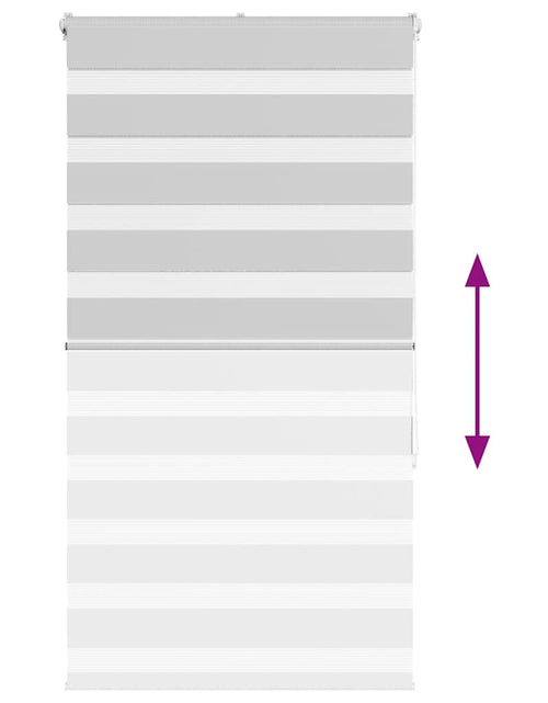 Загрузите изображение в средство просмотра галереи, Jaluzea tip zebra gri deschis lățime țesătură 80,9 cm poliester
