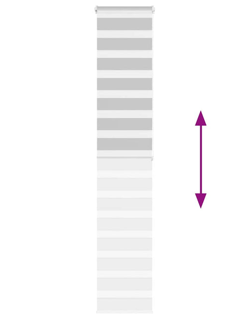 Загрузите изображение в средство просмотра галереи, Jaluzea tip zebra gri deschis lățime țesătură 40,9 cm poliester
