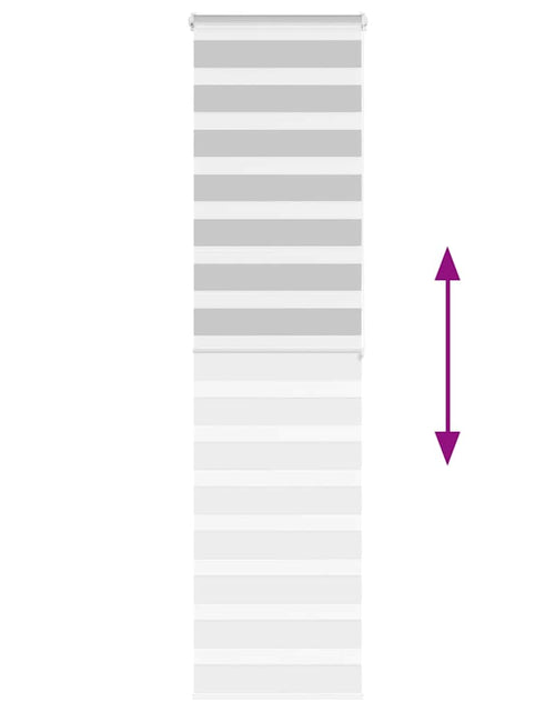 Загрузите изображение в средство просмотра галереи, Jaluzea tip zebra gri deschis lățime țesătură 50,9 cm poliester
