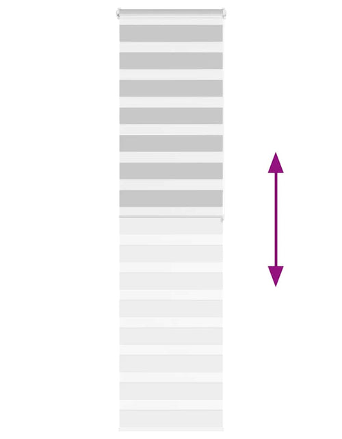 Загрузите изображение в средство просмотра галереи, Jaluzea tip zebra gri deschis lățime țesătură 55,9 cm poliester
