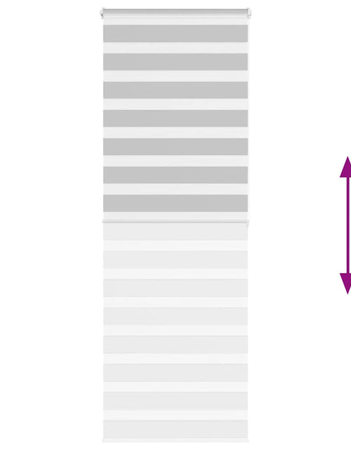 Загрузите изображение в средство просмотра галереи, Jaluzea tip zebra gri deschis lățime țesătură 80,9 cm poliester
