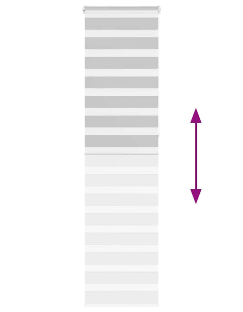 Загрузите изображение в средство просмотра галереи, Jaluzea tip zebra gri deschis lățime țesătură 55,9 cm poliester

