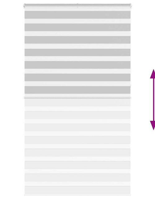 Загрузите изображение в средство просмотра галереи, Jaluzea tip zebra gri deschis lățime țesătură 120,9cm poliester
