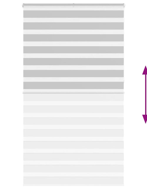 Загрузите изображение в средство просмотра галереи, Jaluzea tip zebra gri deschis lățime țesătură 125,9cm poliester
