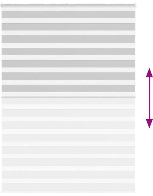 Загрузите изображение в средство просмотра галереи, Jaluzea tip zebra gri deschis lățime țesătură 155,9cm poliester
