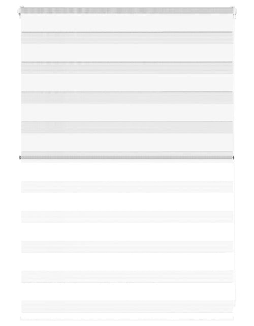 Загрузите изображение в средство просмотра галереи, Jaluzea tip zebra alb lățime țesătură 105,9 cm poliester
