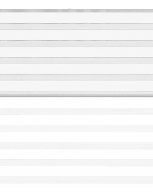 Încărcați imaginea în vizualizatorul Galerie, Jaluzea tip zebra alb lățime țesătură 135,9 cm poliester
