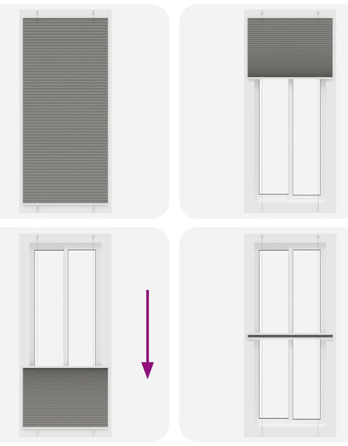 Загрузите изображение в средство просмотра галереи, Jaluză plisată Antracit 100x200 cm Lățime țesătură 99,4 cm
