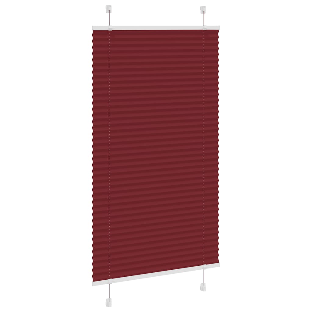 Jaluză plisată Bordeaux Roșu 75x150 cm Lățime țesătură 74,4 cm