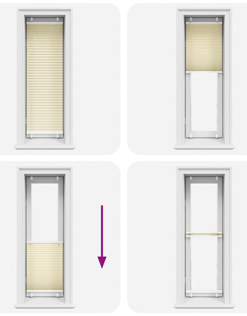 Загрузите изображение в средство просмотра галереи, Jaluză plisată Crem 45x100 cm Lățime țesătură 44,4 cm
