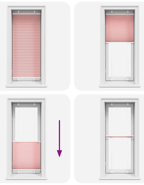 Загрузите изображение в средство просмотра галереи, Jaluză plisată roz 60x100 cm Lățime țesătură 59,4cm poliester
