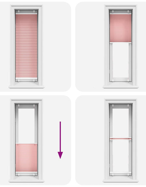 Загрузите изображение в средство просмотра галереи, Jaluză plisată roz 45x150 cm Lățime țesătură 44,4cm poliester
