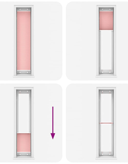 Загрузите изображение в средство просмотра галереи, Jaluză plisată roz 40x200 cm Lățime țesătură 39,4cm poliester
