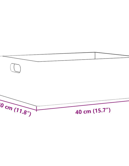 Загрузите изображение в средство просмотра галереи, Cutie din lemn cu mânere negru 40x30x13 cm lemn masiv de pin
