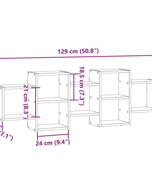 Încărcați imaginea în vizualizatorul Galerie, Raft de perete, alb, 129x18x42 cm, lemn prelucrat
