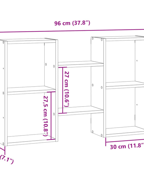 Загрузите изображение в средство просмотра галереи, Raft de perete, stejar maro, 96x18x60 cm, lemn compozit
