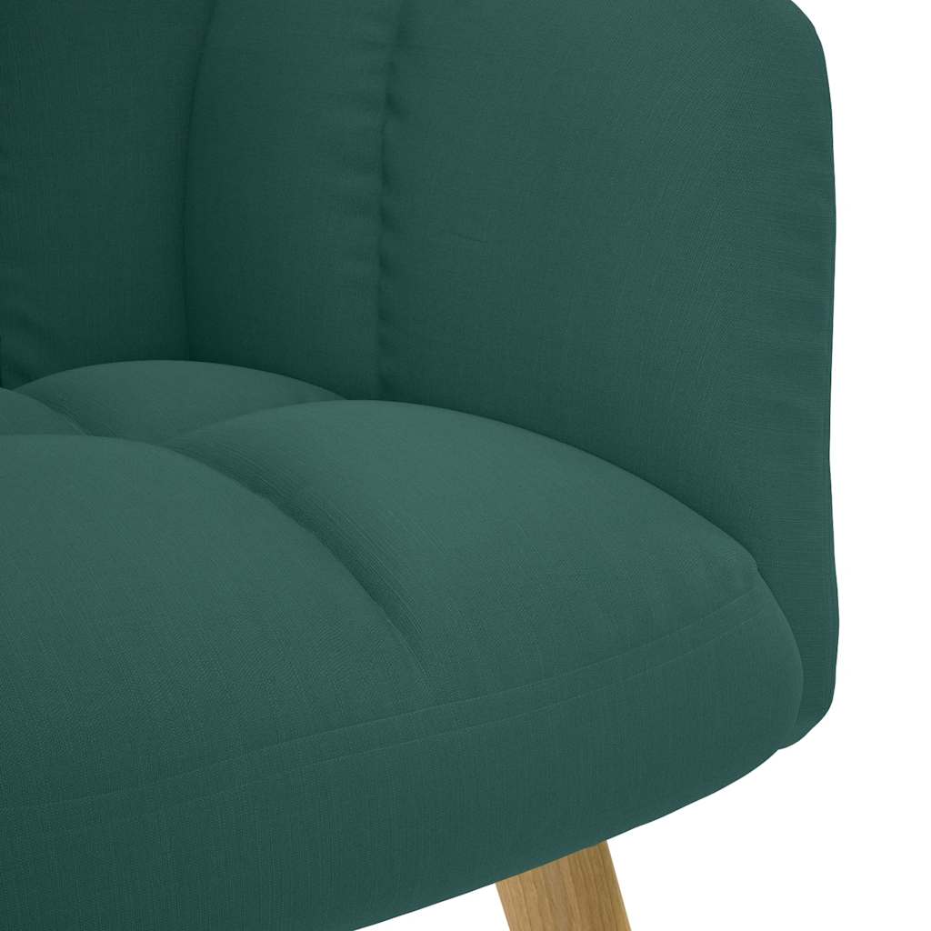 Scaun de relaxare, verde închis, material textil