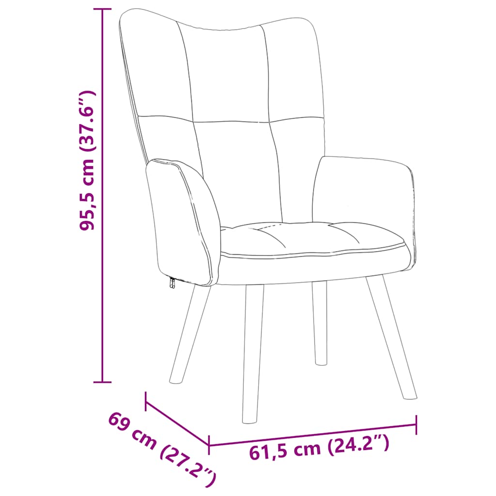 Scaun de relaxare, verde închis, material textil