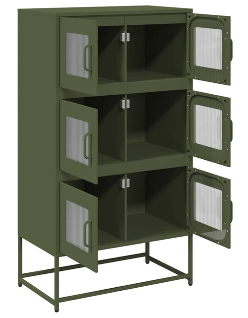 Загрузите изображение в средство просмотра галереи, Dulap înalt, verde măsliniu, 68x39x123 cm, oțel
