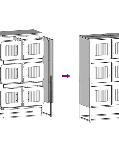 Загрузите изображение в средство просмотра галереи, Dulap înalt, alb, 68x39x123 cm, oțel
