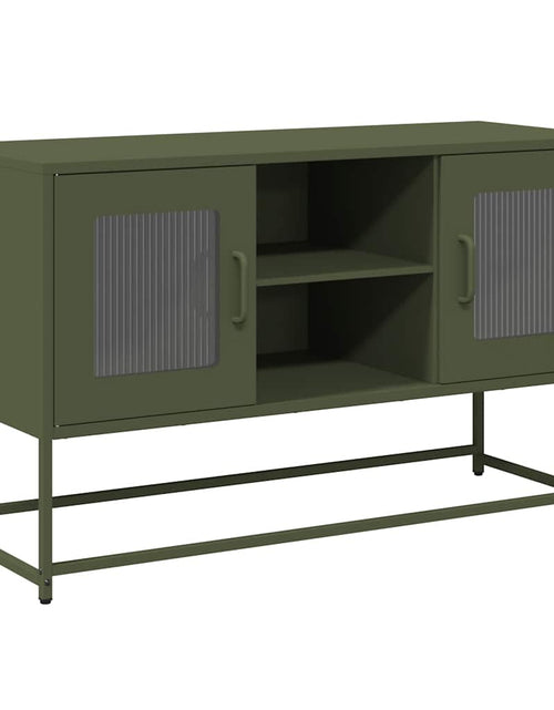 Загрузите изображение в средство просмотра галереи, Dulap TV, verde măsliniu, 100,5x39x60,5 cm, oțel
