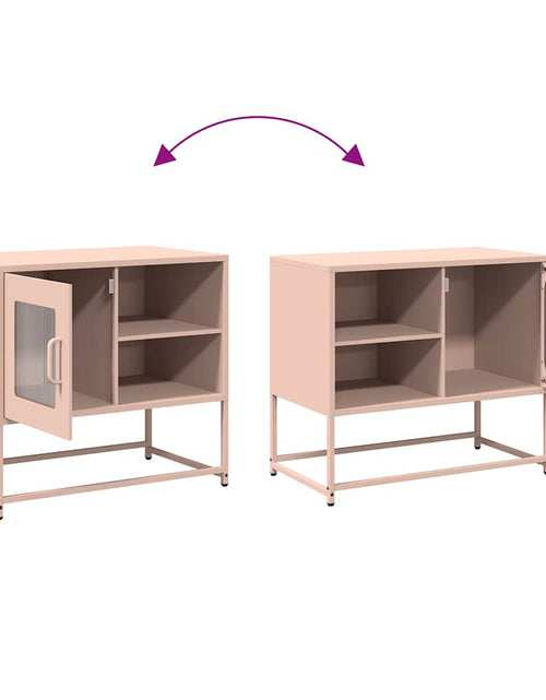 Загрузите изображение в средство просмотра галереи, Dulap TV, roz, 68x39x60,5 cm, oțel
