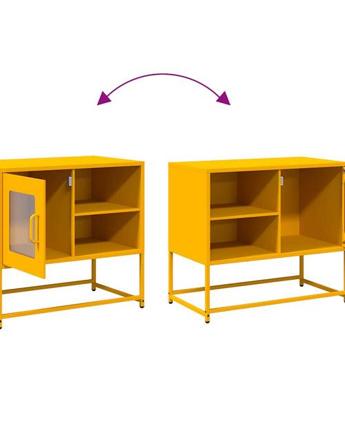 Загрузите изображение в средство просмотра галереи, Dulap TV, galben muștar, 68x39x60,5 cm, oțel
