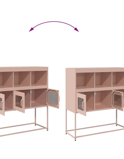 Загрузите изображение в средство просмотра галереи, Dulap, roz, 100,5x39x107 cm, oțel laminat la rece
