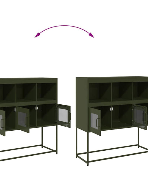 Загрузите изображение в средство просмотра галереи, Dulap, verde măsliniu, 100,5x39x107 cm, oțel laminat la rece
