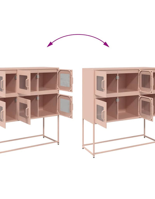Загрузите изображение в средство просмотра галереи, Dulap, roz, 100,5x39x107 cm, oțel laminat la rece
