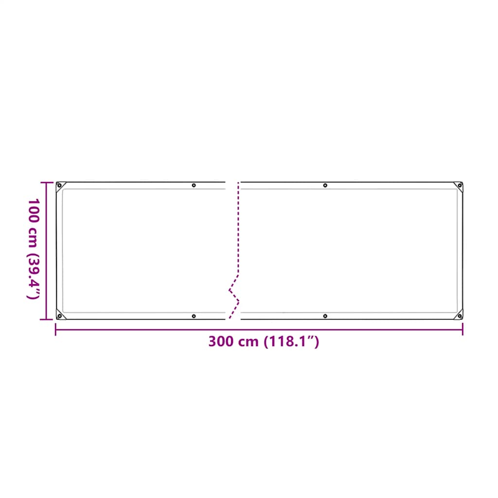 Prelata transparenta cu ochiuri 1x3 m polietilena