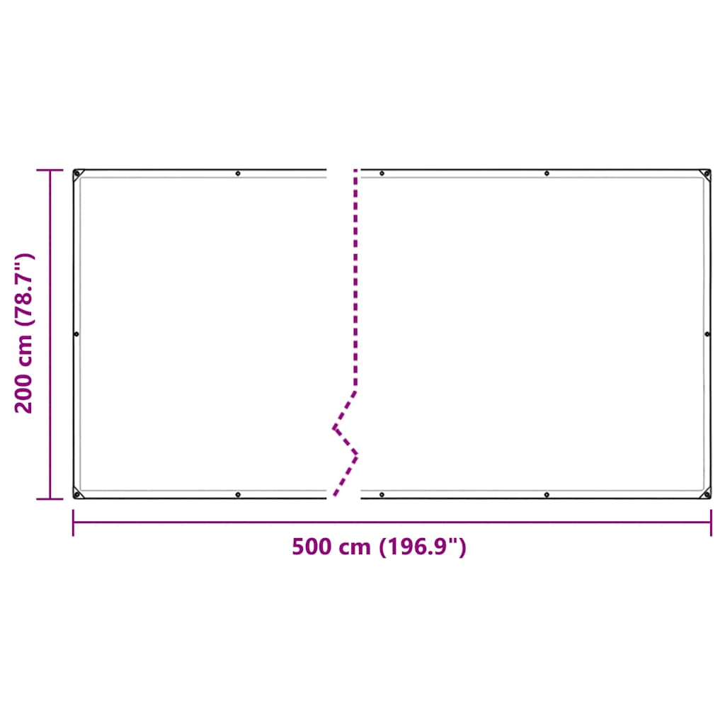 Prelata transparenta cu ochiuri 2x5 m polietilena