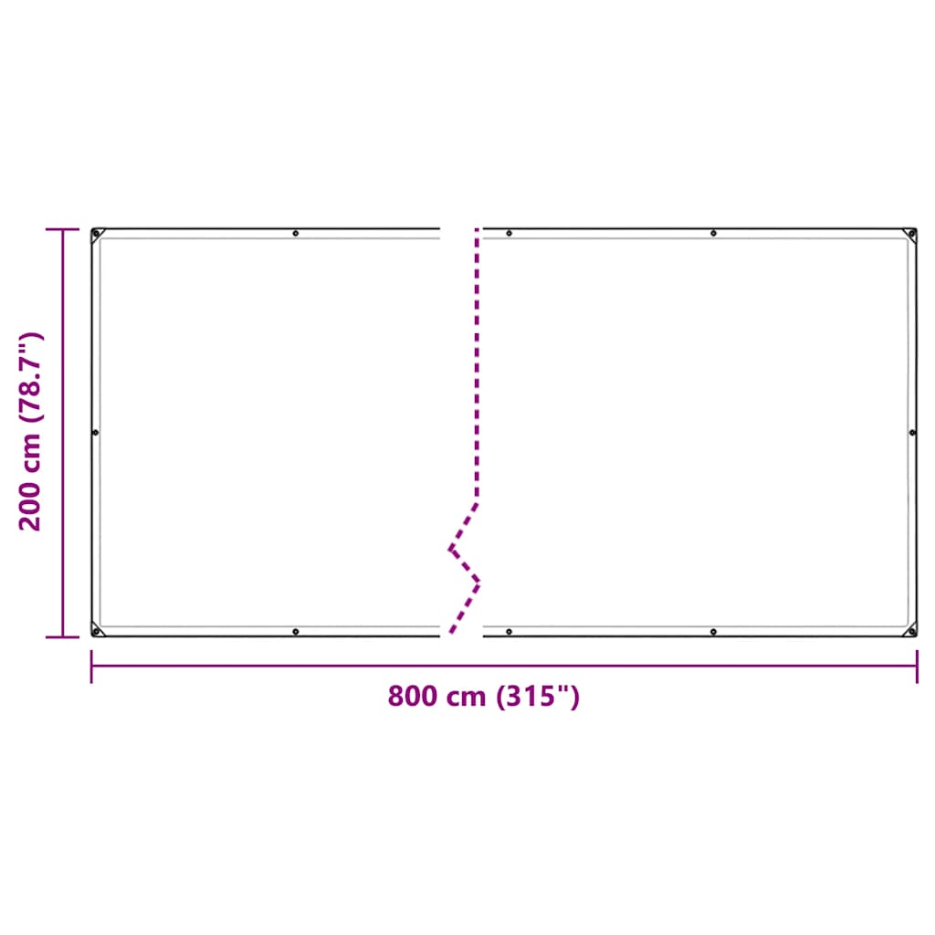 Prelata transparenta cu ochiuri 2x8 m polietilena