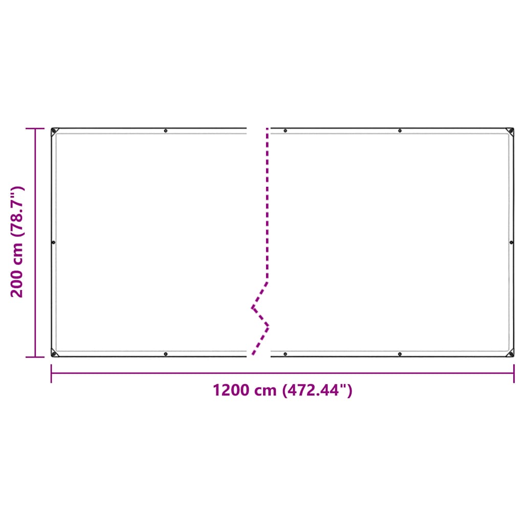 Prelata transparenta cu ochiuri 2x12 m polietilena