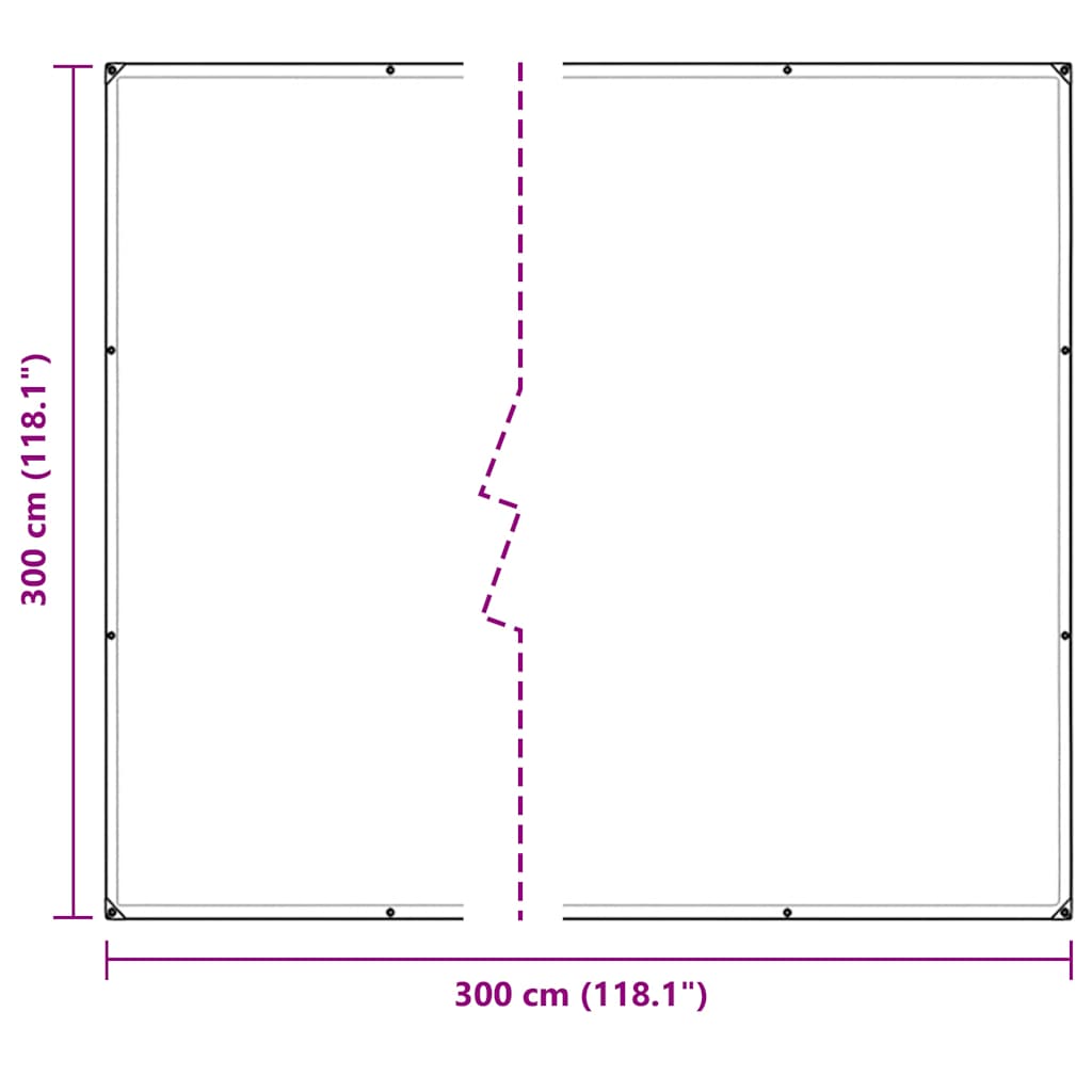 Prelata transparenta cu ochiuri 3x3 m polietilena