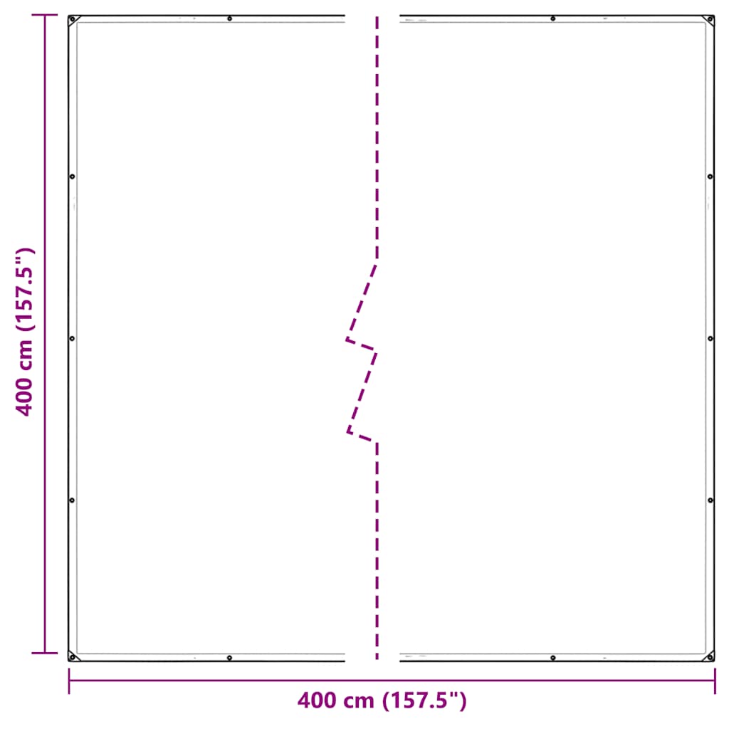 Prelata transparenta cu ochiuri 4x4 m polietilena