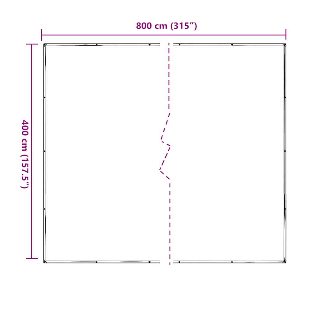 Prelata transparenta cu ochiuri 4x8 m polietilena