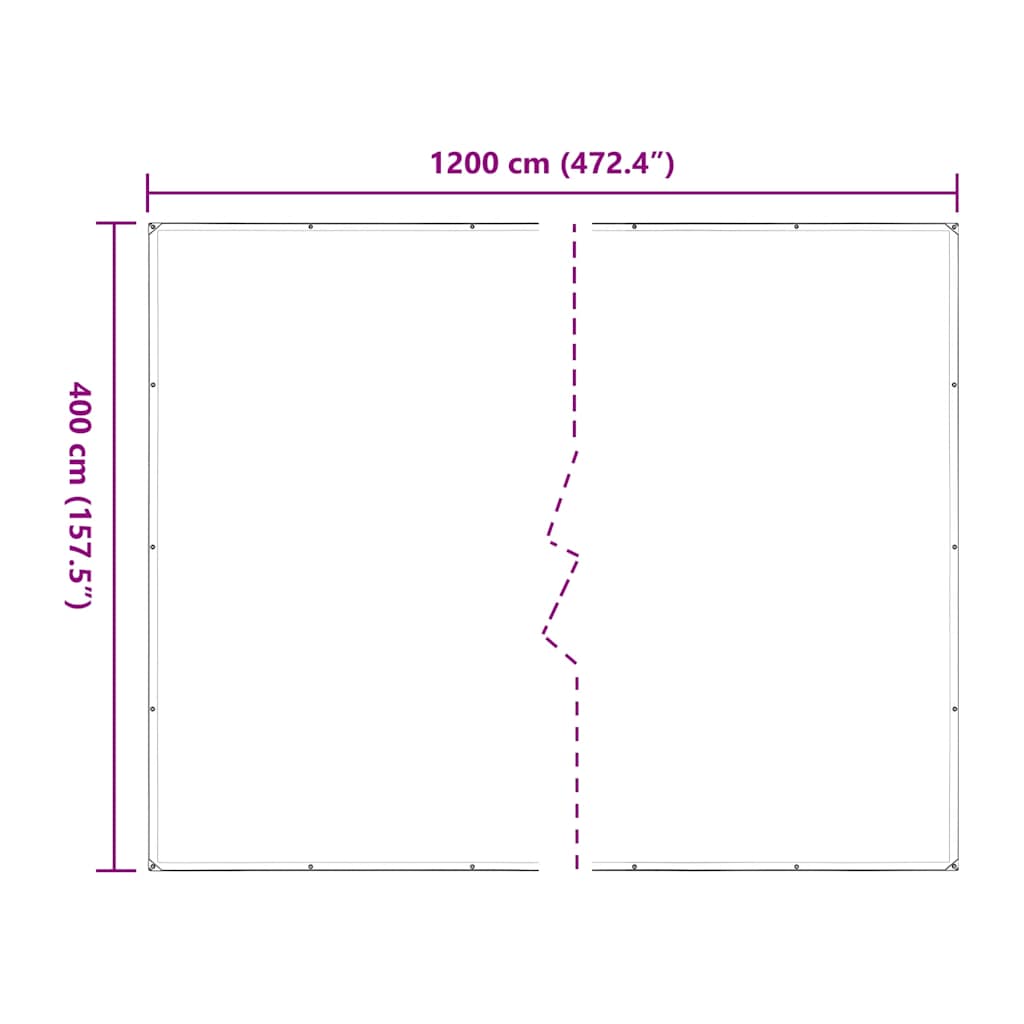 Prelata transparenta cu ochiuri 4x12 m polietilena