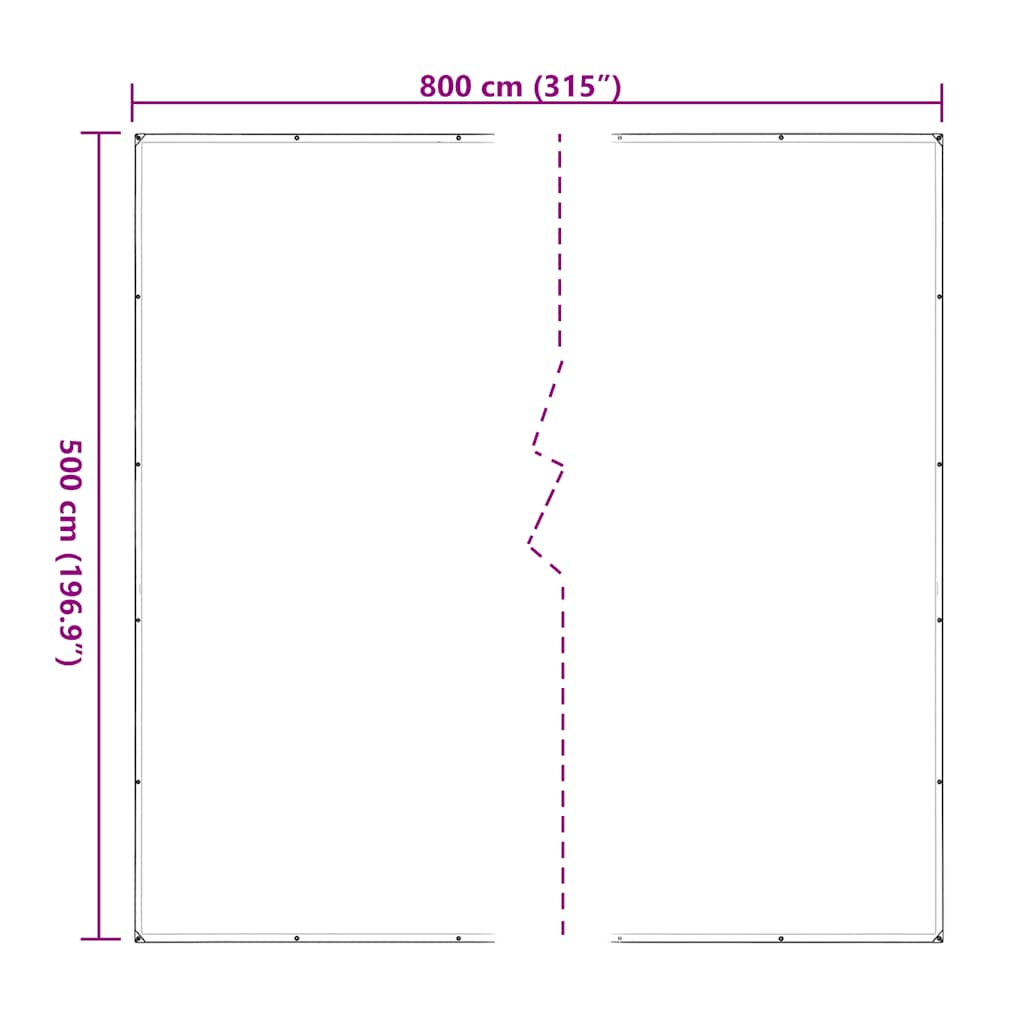 Prelata transparenta cu ochiuri 5x8 m polietilena