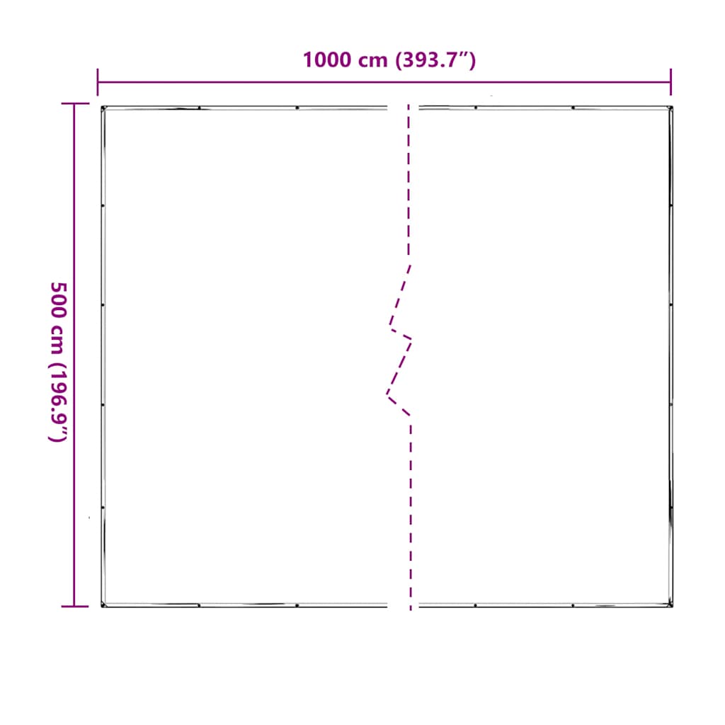 Prelata transparenta cu ochiuri 5x10 m polietilena