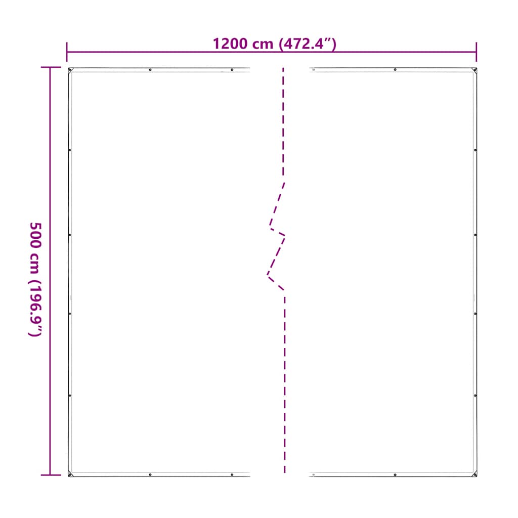 Prelata transparenta cu ochiuri 5x12 m polietilena