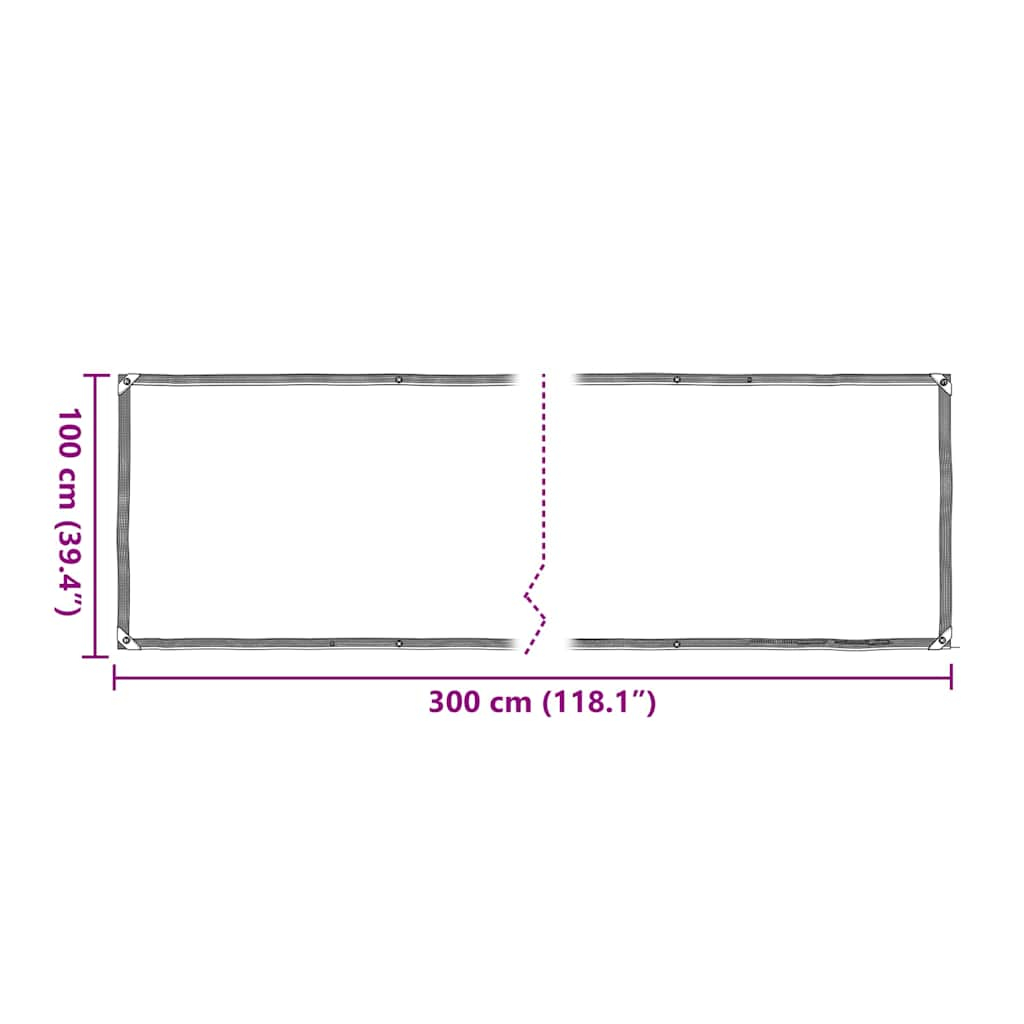 Prelata transparenta cu ochiuri 1x3 m polietilena