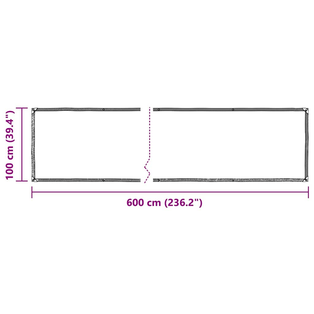 Prelata transparenta cu ochiuri 1x6 m polietilena